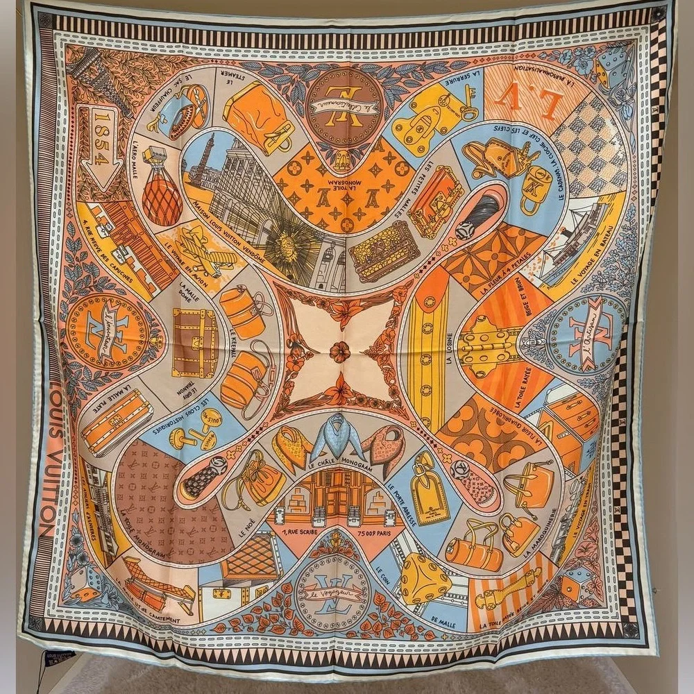 LOUIS VUlTTON luxury vibes 35x35 custom made design scarf ‼️LAST INE LEFT